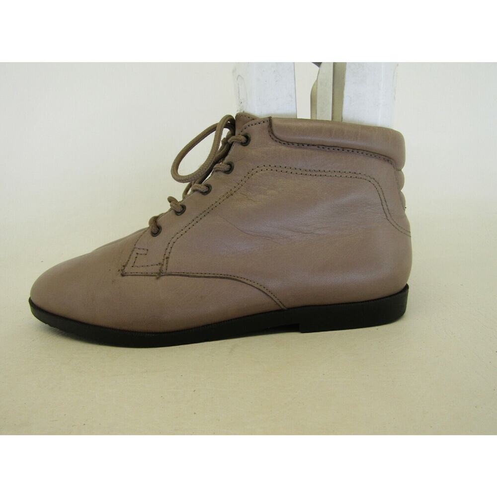 Danexx Womens Size 6 M Brown Leather Laces Ankle Comfort Shoes Bootie